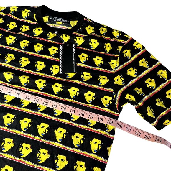 TIALS Oversized Graphic Tee Drake NWT Black Short Sleeve Streetwear Size 2 - Picture 8 of 9
